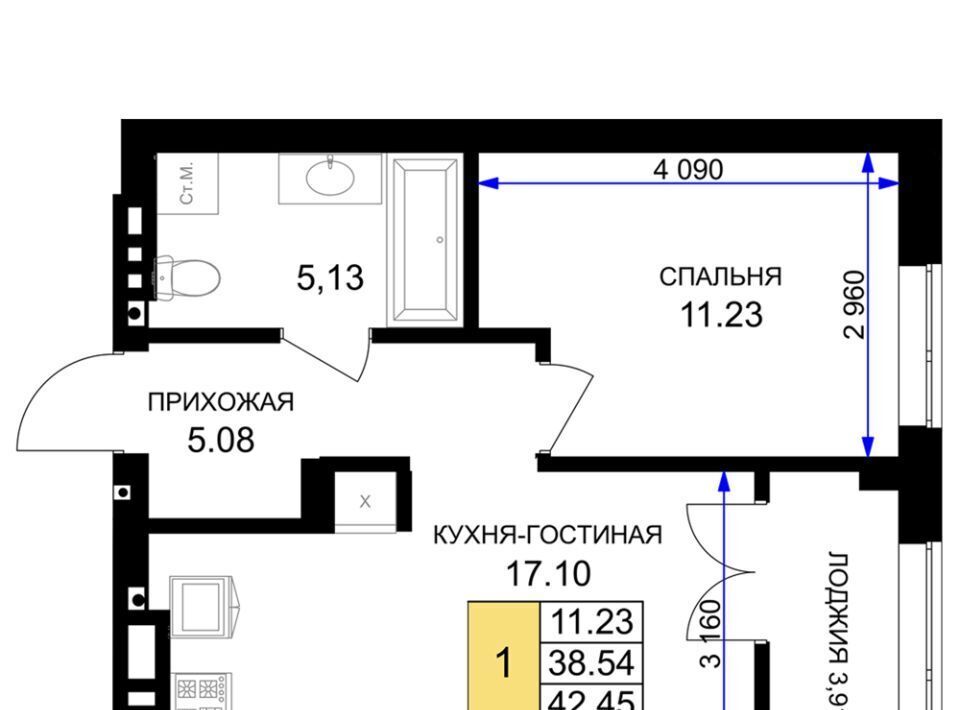 квартира р-н Гурьевский г Гурьевск ЖК «Включи» фото 1