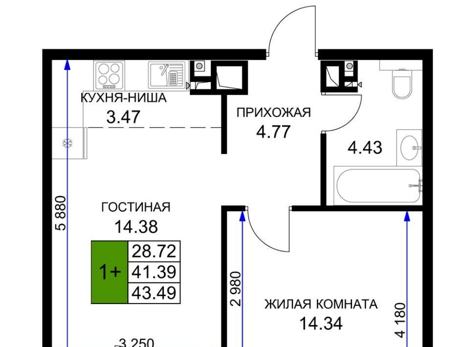 квартира г Краснодар р-н Центральный фото 1