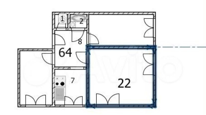 комната г Нижний Новгород Буревестник ул Страж Революции 34 фото 4