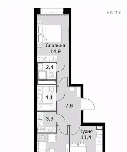 квартира г Москва метро Трикотажная проезд Строительный ЖК «Sky Garden» муниципальный округ Покровское-Стрешнево фото 4