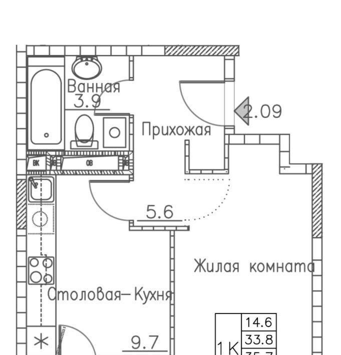 квартира г Владивосток р-н Ленинский ул Расула Гамзатова 7к/1 фото 1