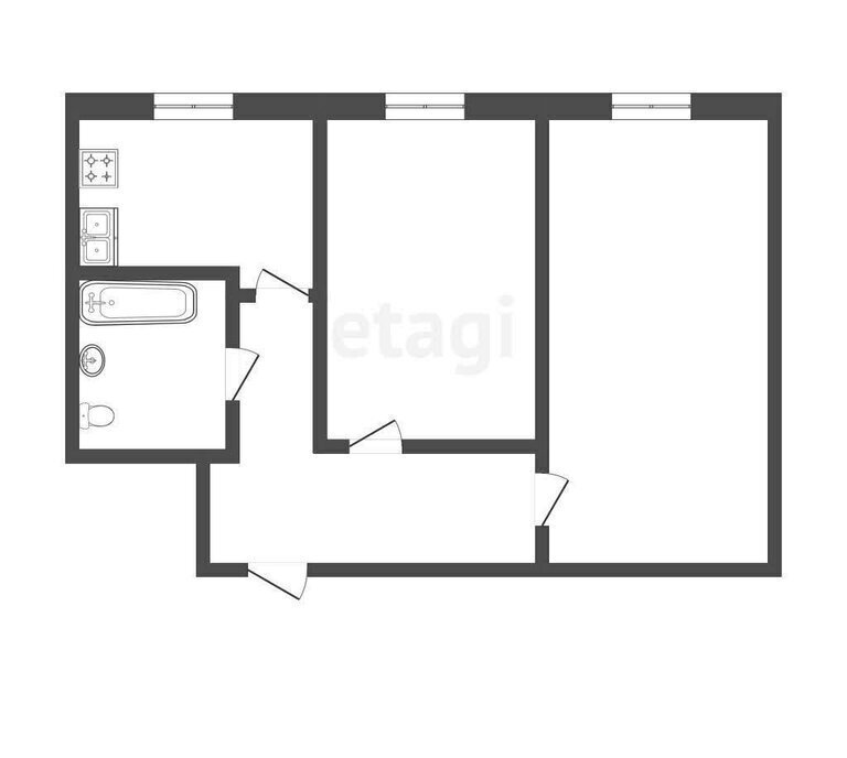 квартира г Тюмень р-н Ленинский Текстильная улица, 7 фото 1