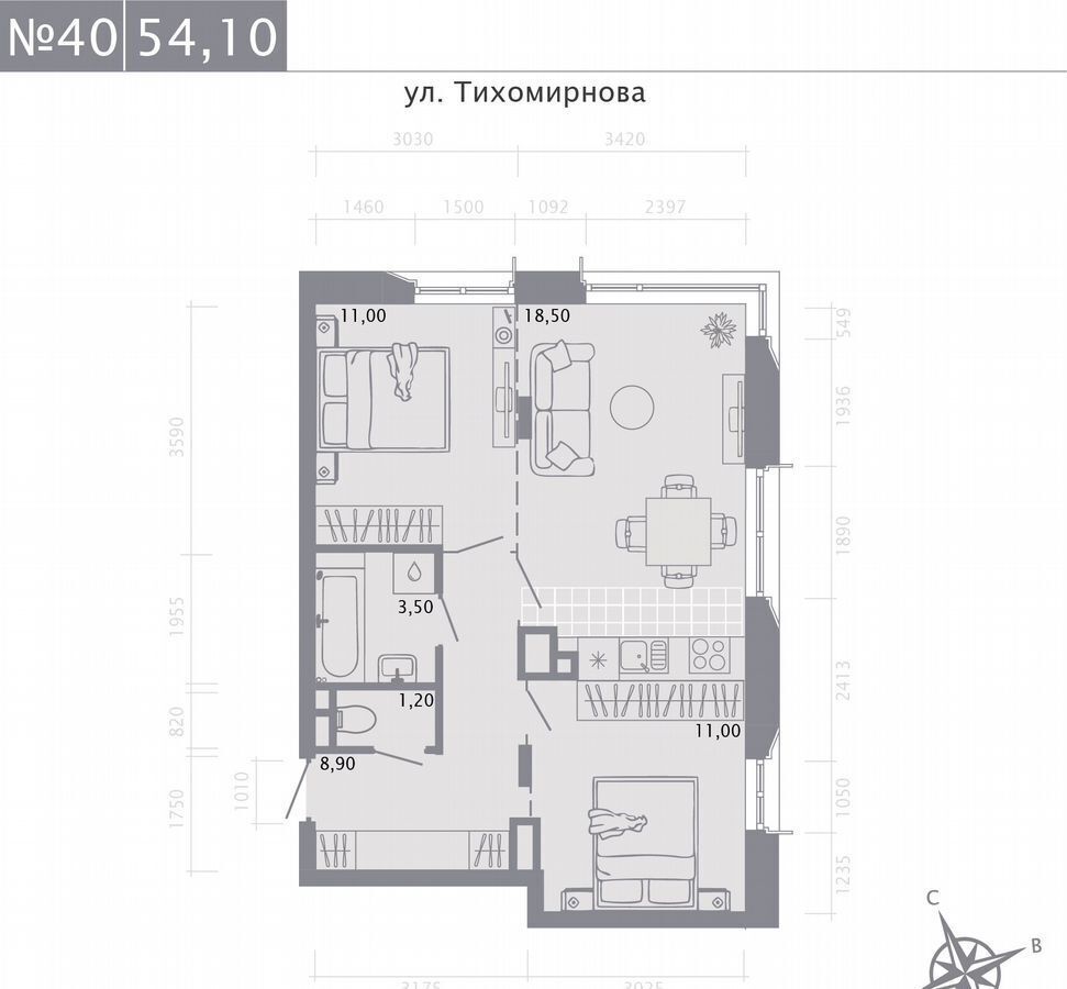 квартира г Казань р-н Вахитовский Суконная слобода ул Калинина 1 ЖК «‎Нити» фото 1