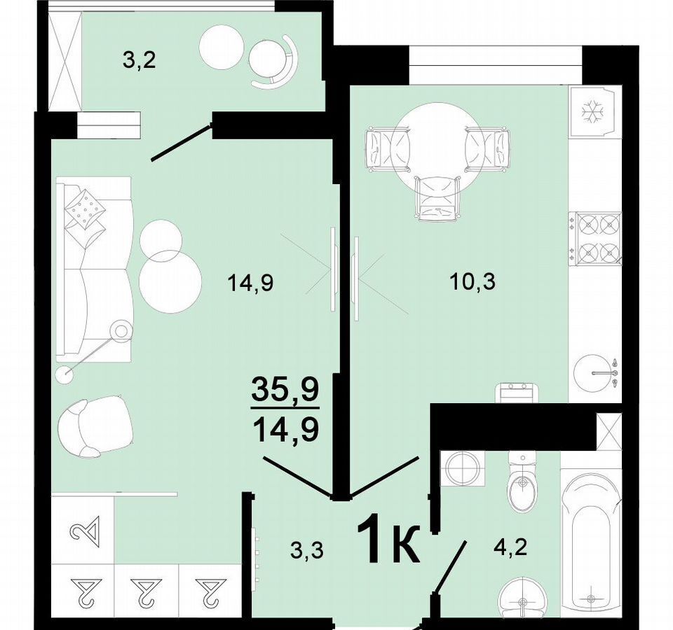 квартира г Горячий Ключ ул Ярославского 111б фото 15