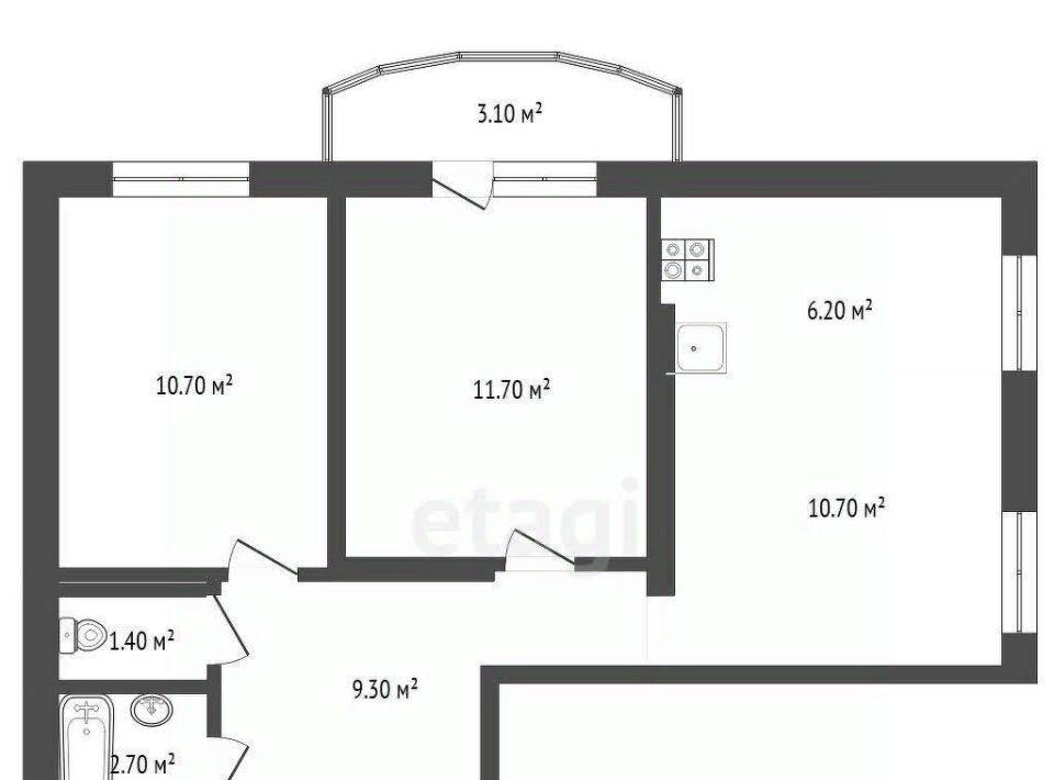 квартира г Тюмень р-н Ленинский ул Героев космоса 9 фото 3