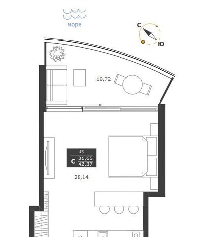 квартира с Виноградное ул Сусловой 3 фото