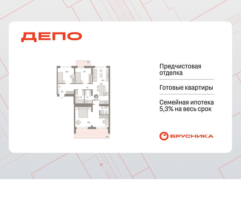 квартира г Екатеринбург Старая Сортировка ЖК Квартал Депо Проспект Космонавтов, жилой район Сортировочный фото 1