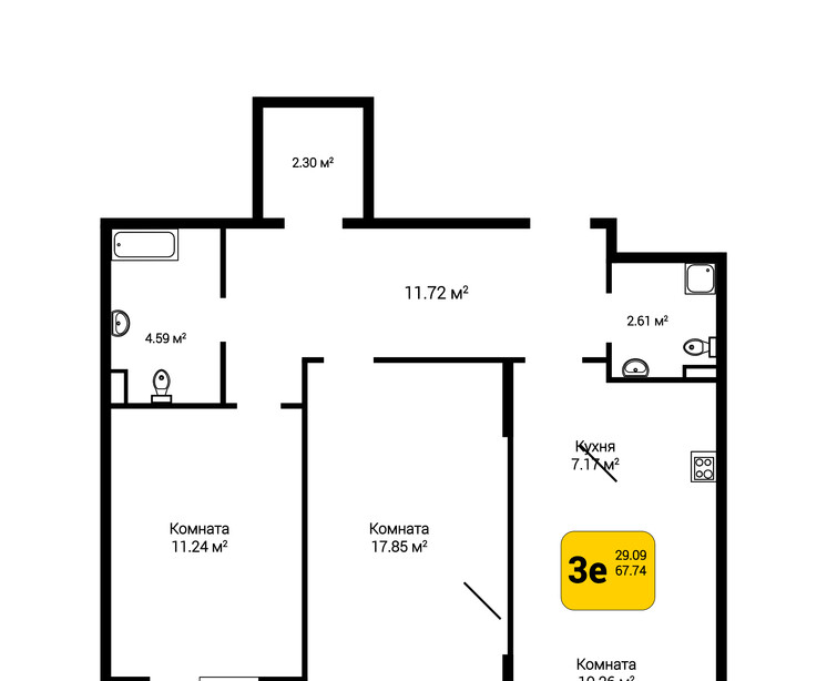 квартира г Воронеж ул Шишкова 140б/3 фото 1