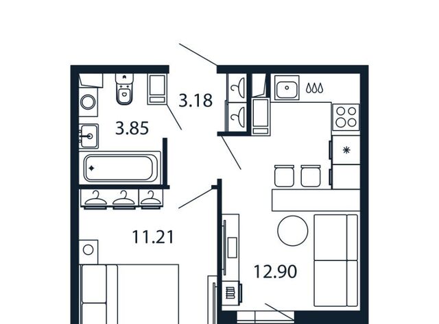 квартира пр-кт Ручьевский 20 Девяткино фото