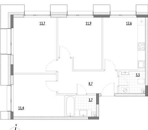 квартира г Зеленоград ул Александровка Зеленоград-Крюково, проезд 624 фото 1