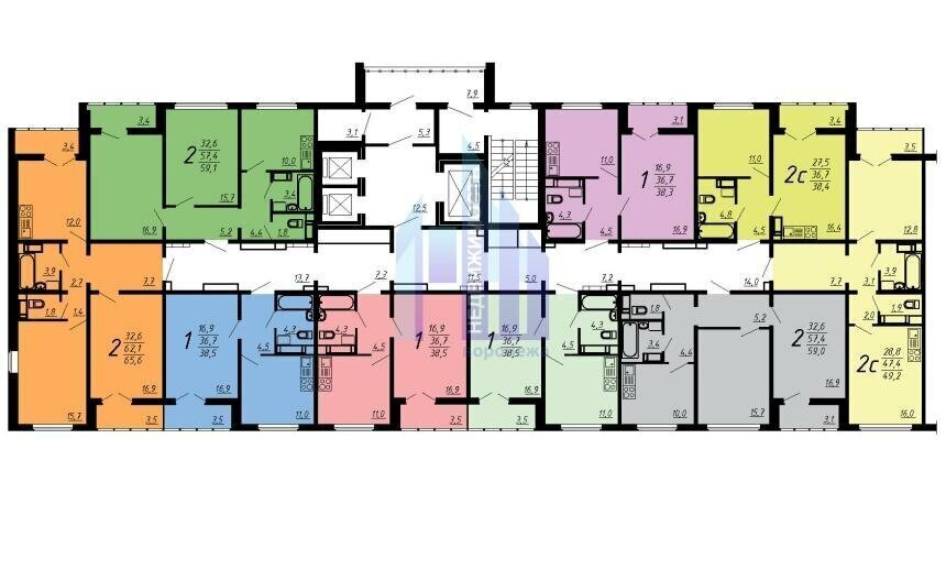 квартира г Воронеж ул Шишкова 140б/24 фото 1