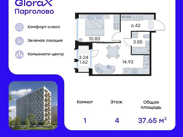 метро Проспект Просвещения ЖК Глоракс Парголово фото