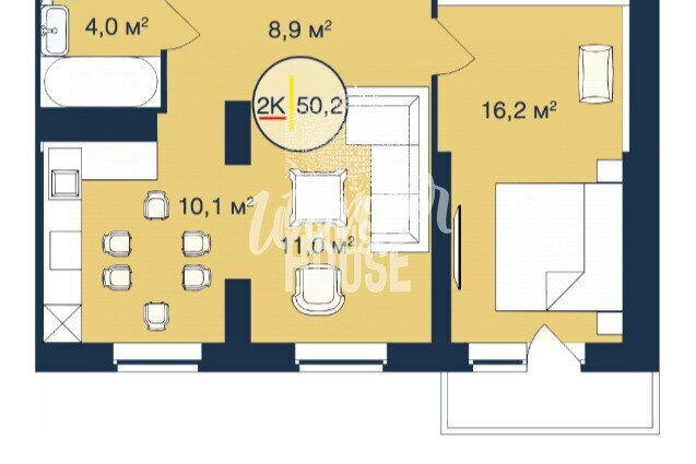 квартира г Тюмень ул Таежная 2 фото 18