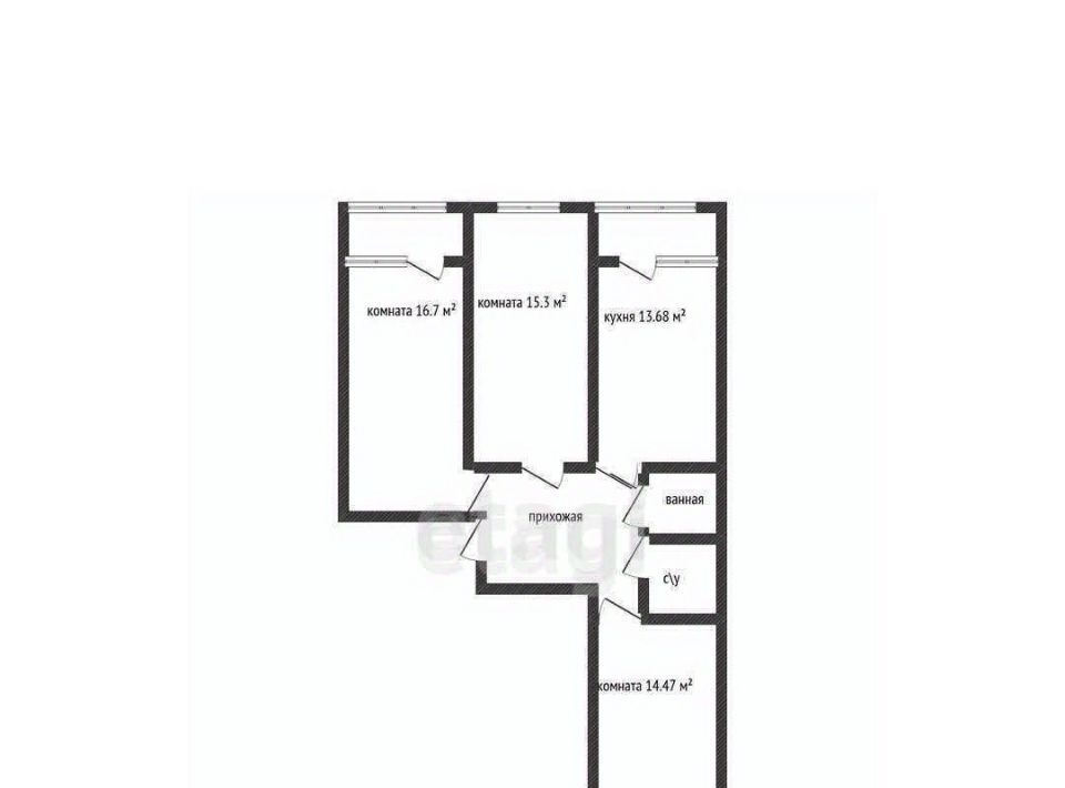 квартира г Краснодар р-н Карасунский ул им. Снесарева 17/1к 1 фото 2