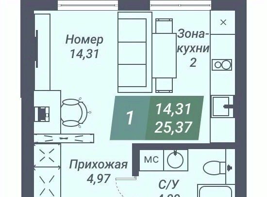 квартира г Новосибирск Заельцовская ул Светлановская 44 фото 1