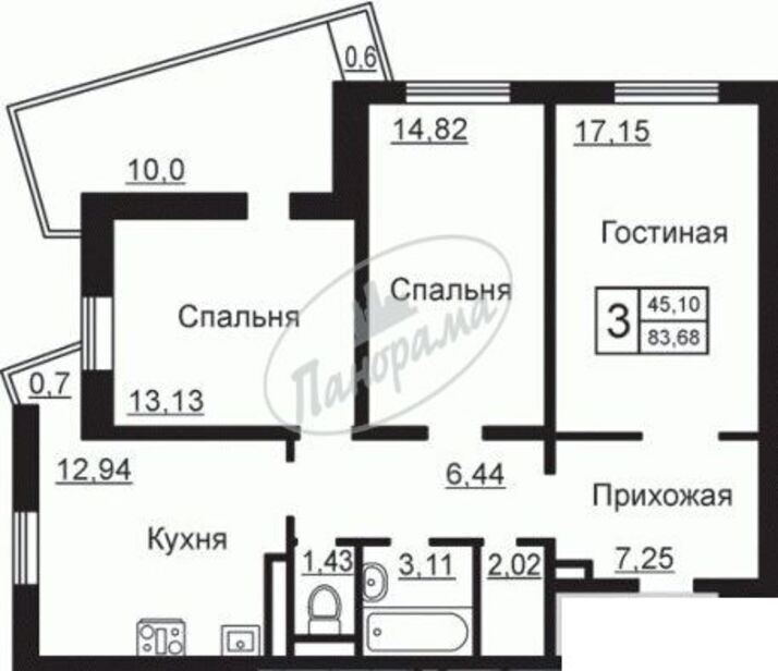 квартира г Калуга ул. Вишневского, д. 28 фото 7