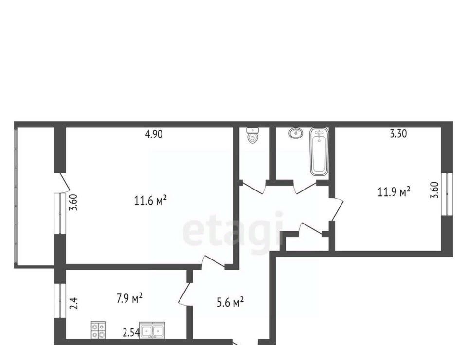 квартира р-н Борисоглебский г Борисоглебск ул Терешковой 22а фото 2