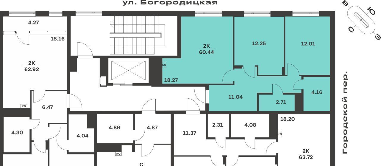 квартира г Тула р-н Центральный ул Богородицкая 8в фото 2