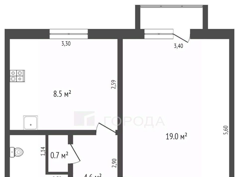 квартира г Барнаул р-н Железнодорожный пр-кт Социалистический 128 фото 11