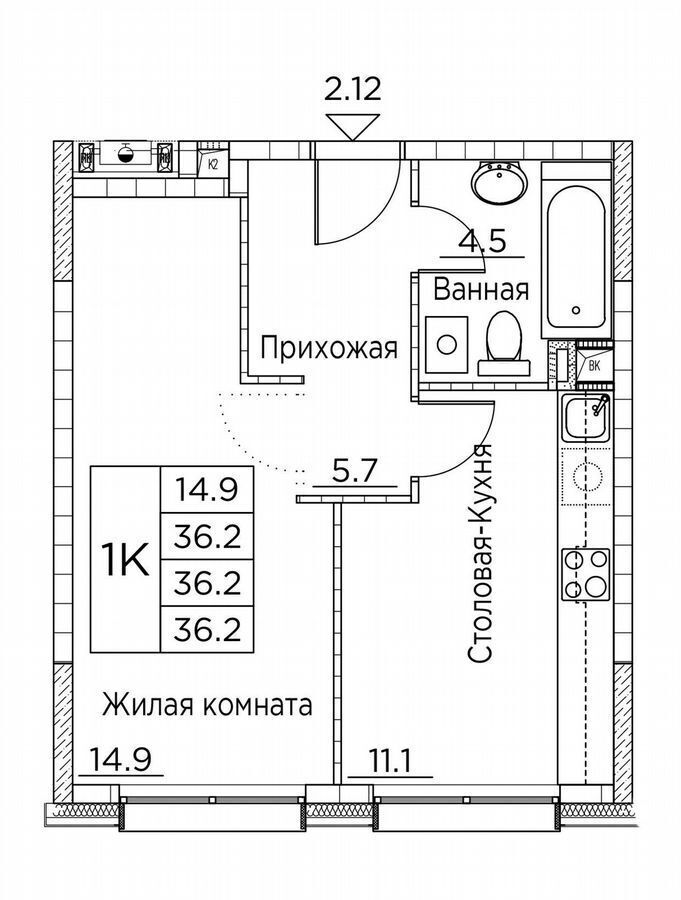 квартира г Владивосток р-н Ленинский ул Нейбута 137 фото 1