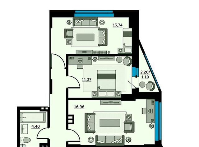 квартира р-н Кировский ул Красноармейская 157в/83с 3 фото