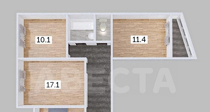квартира г Омск ул Кирова 10 фото 21