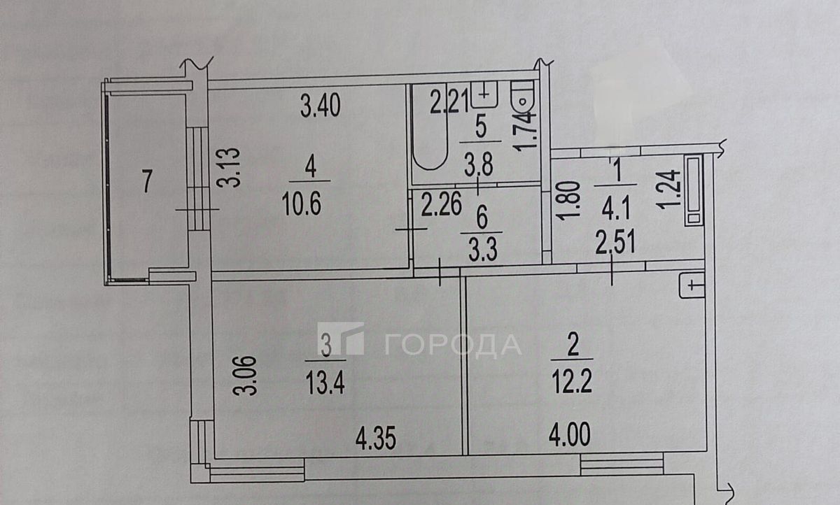 квартира г Барнаул р-н Железнодорожный ул Смирнова 1а фото 2