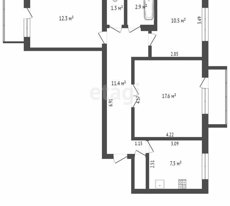 квартира г Евпатория пр-кт им.В.И.Ленина 56 фото 1