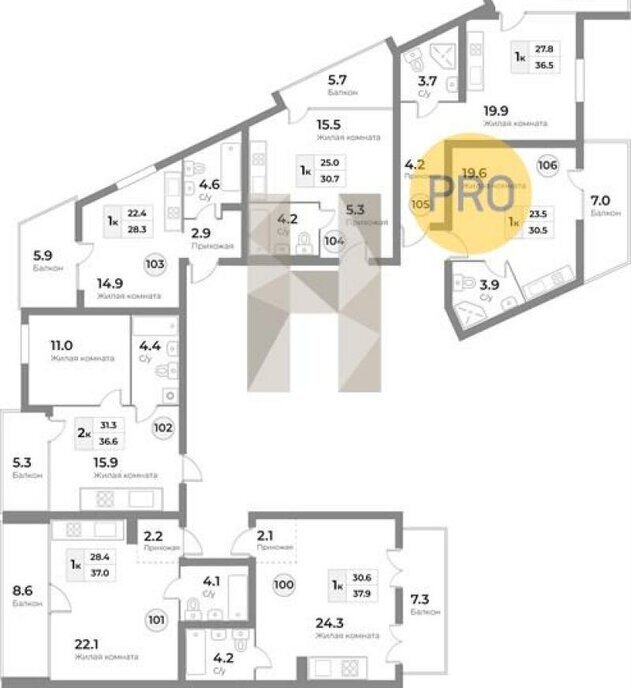 квартира р-н Зеленоградский г Зеленоградск ЖК Грани фото 18