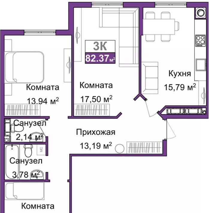квартира г Симферополь р-н Центральный ул Батурина фото 1