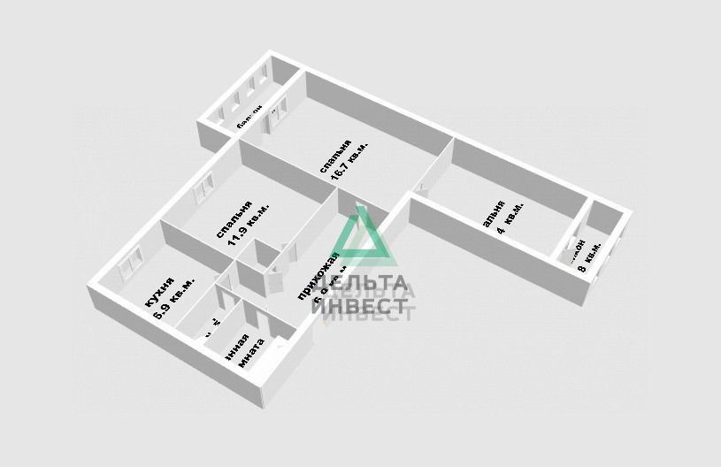 квартира г Уфа р-н Кировский ул Рабкоров 2/3 фото 11