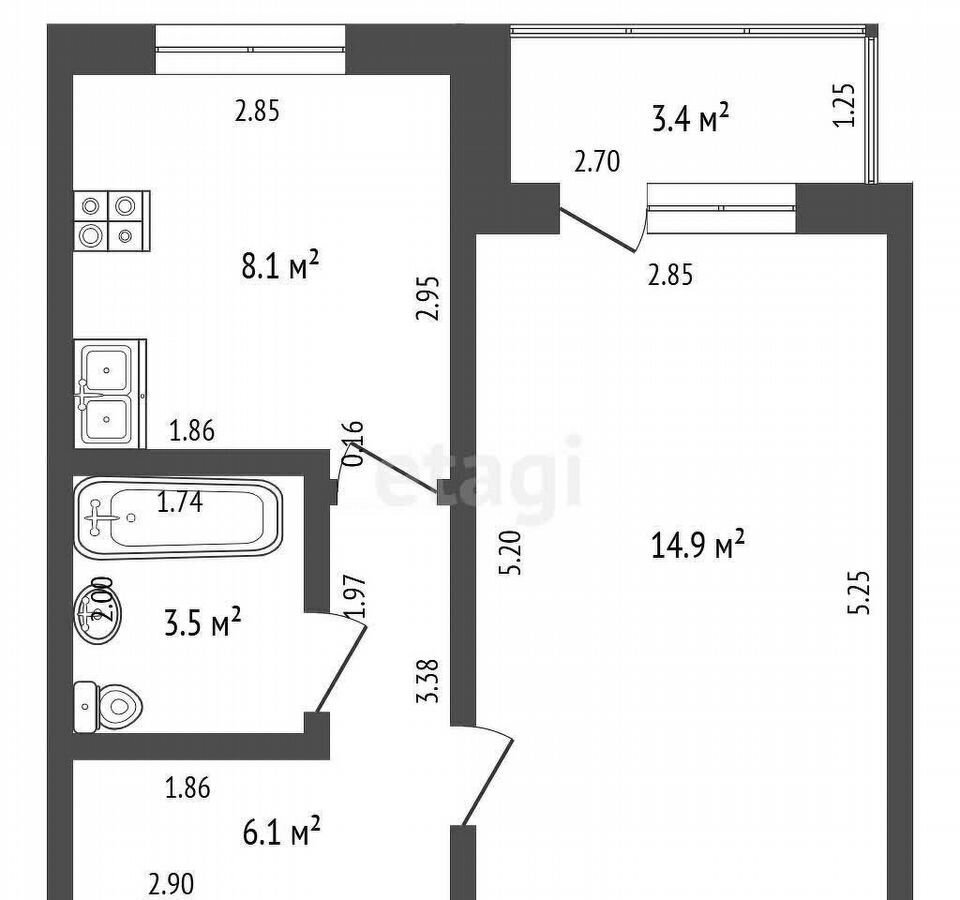 квартира г Стерлитамак Солнечный ул Артема 47 фото 12
