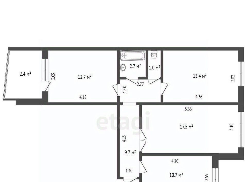 квартира г Тюмень р-н Центральный ул Свердлова 22 фото 3