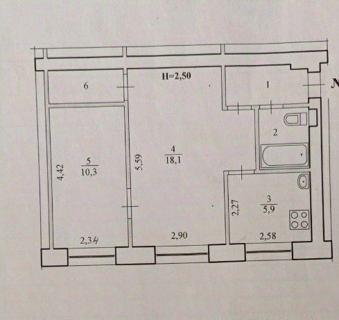 квартира г Волгоград р-н Краснооктябрьский пр-кт им. В.И. Ленина 73 фото 22