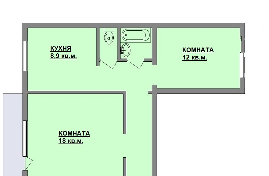 квартира г Челябинск 40-летия Победы, 38а фото 13