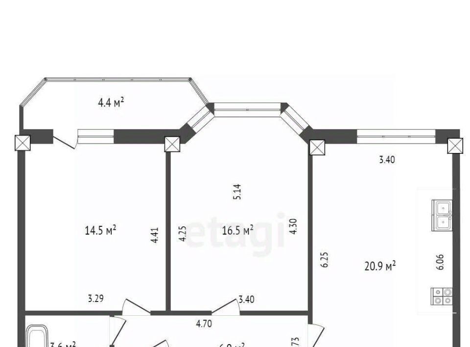квартира г Батайск ул Речная 110к/3 фото 2