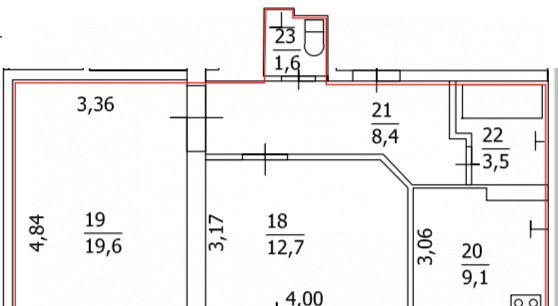 квартира г Курск р-н Центральный ул Радищева 18 Центр м-н фото 2