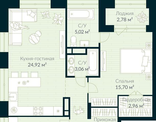 квартира р-н Октябрьский Глумилино жилрайон, Урман Сити жилой комплекс фото