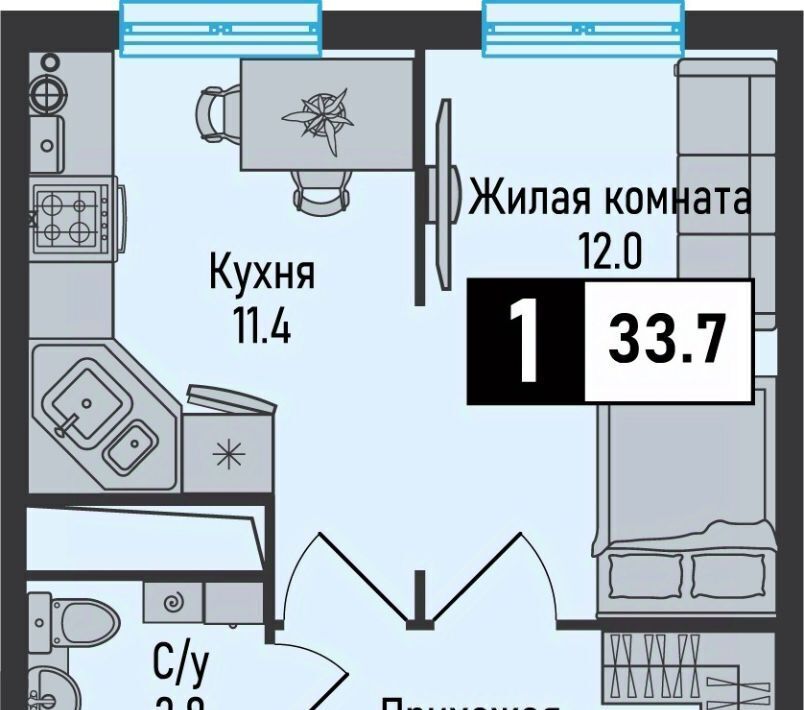 квартира г Железноводск п Иноземцево ул. Рядового Панченко, 18А фото 1