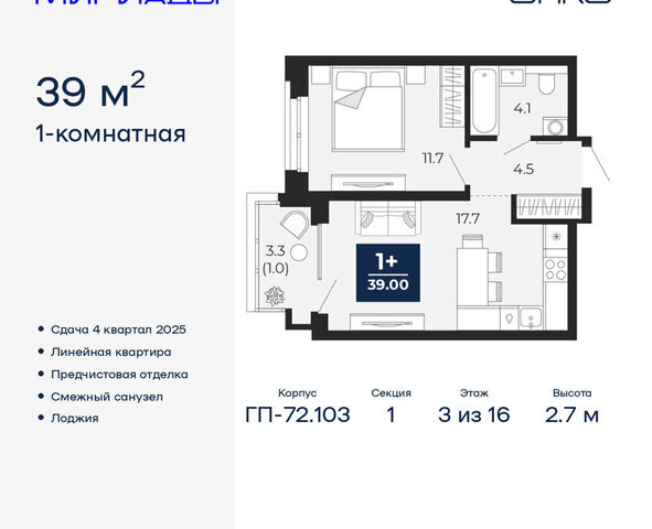 квартира ЖК «Мириады» фото