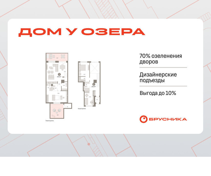 квартира г Тюмень ЖК «Онегин. Дом у озера» фото 1