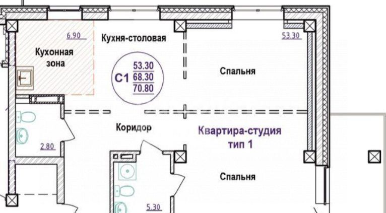 квартира г Томск р-н Ленинский ул Розы Люксембург 96 фото 12