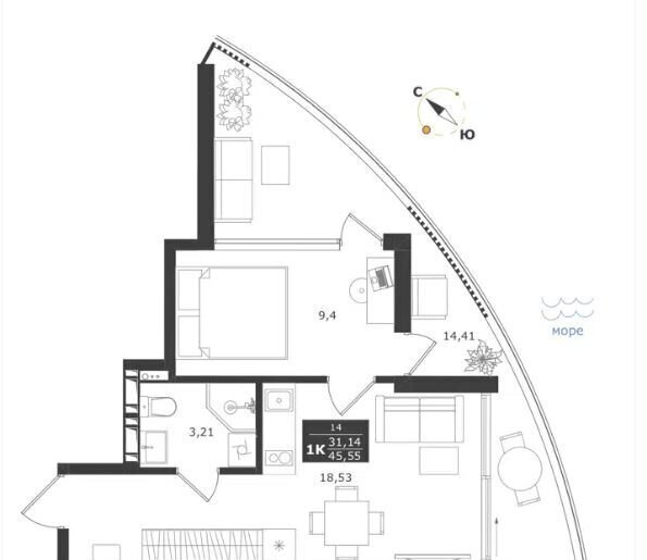 квартира г Алушта с Виноградное ул Сусловой 3 фото 4