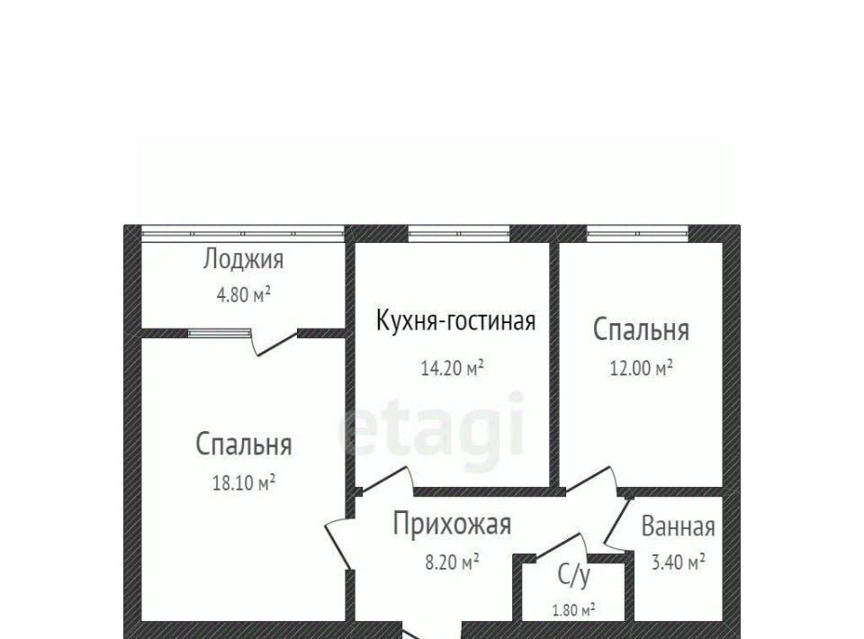 квартира г Краснодар р-н Прикубанский ул Шумана 8к/1 фото 2