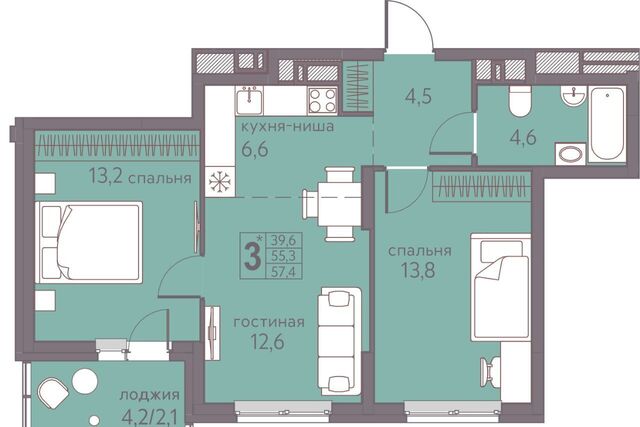 квартира р-н Мотовилихинский ул Серебристая 5 фото