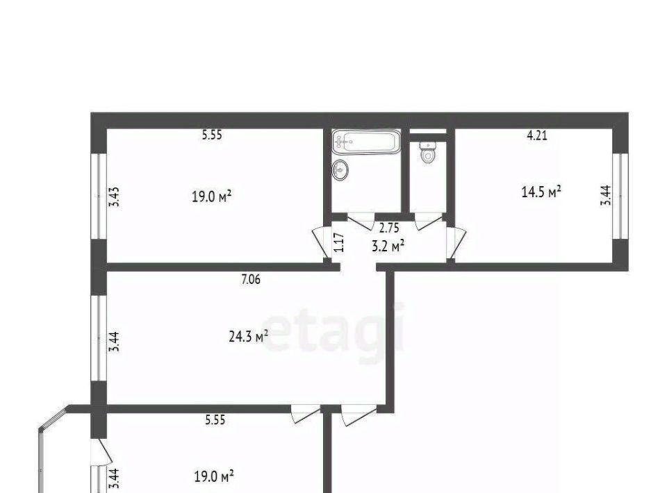 квартира г Тюмень р-н Калининский ул Московский тракт 154к/1 Калининский административный округ фото 2
