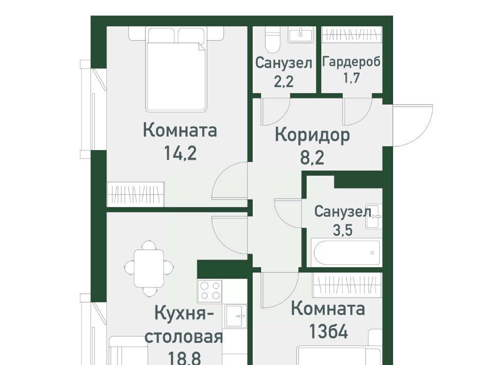квартира г Челябинск Западный Привилегия мкр, ул. Спортивная, 5А фото 1