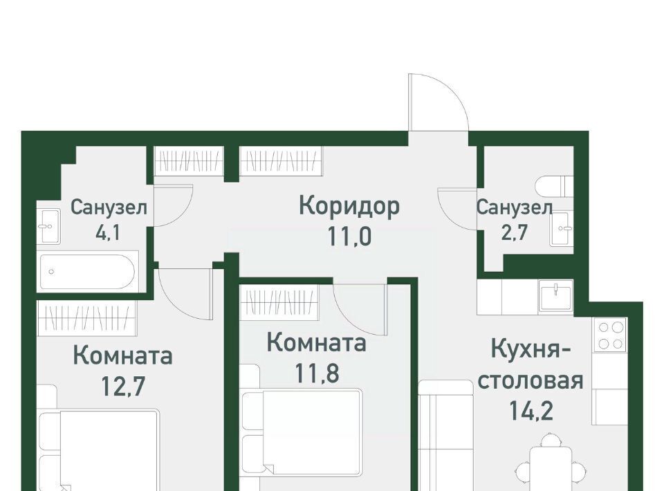 квартира г Челябинск Западный Привилегия мкр, ул. Спортивная, 5А фото 1