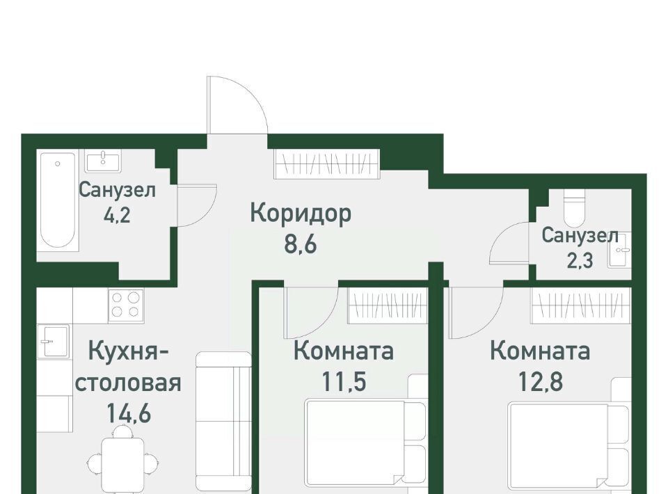 квартира г Челябинск Западный Привилегия мкр, ул. Спортивная, 5А фото 1