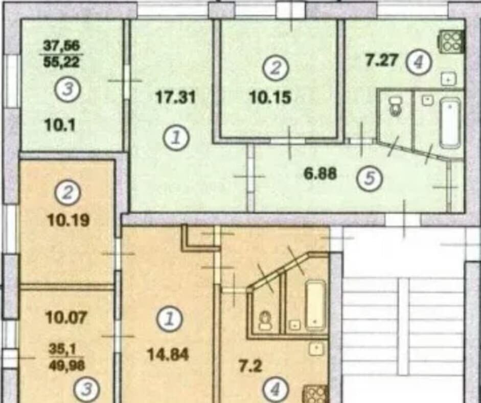 квартира г Сосновый Бор ул Малая Земля 8 Сосновоборский г. о. фото 17